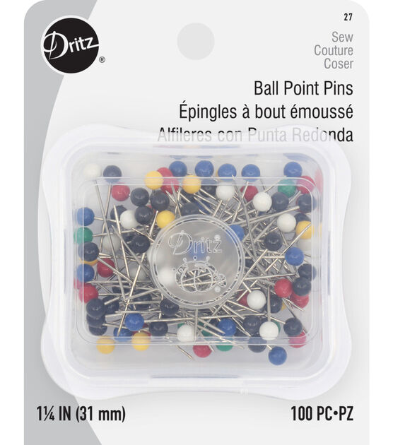 Extra Long Quilting Pins (100 x 10 Packs) Steel Straight Sewing