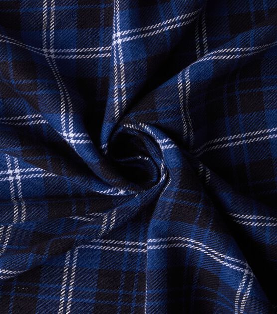 Eddie Bauer Plaid Yarn Dyed Blue Cotton Fabric | JOANN