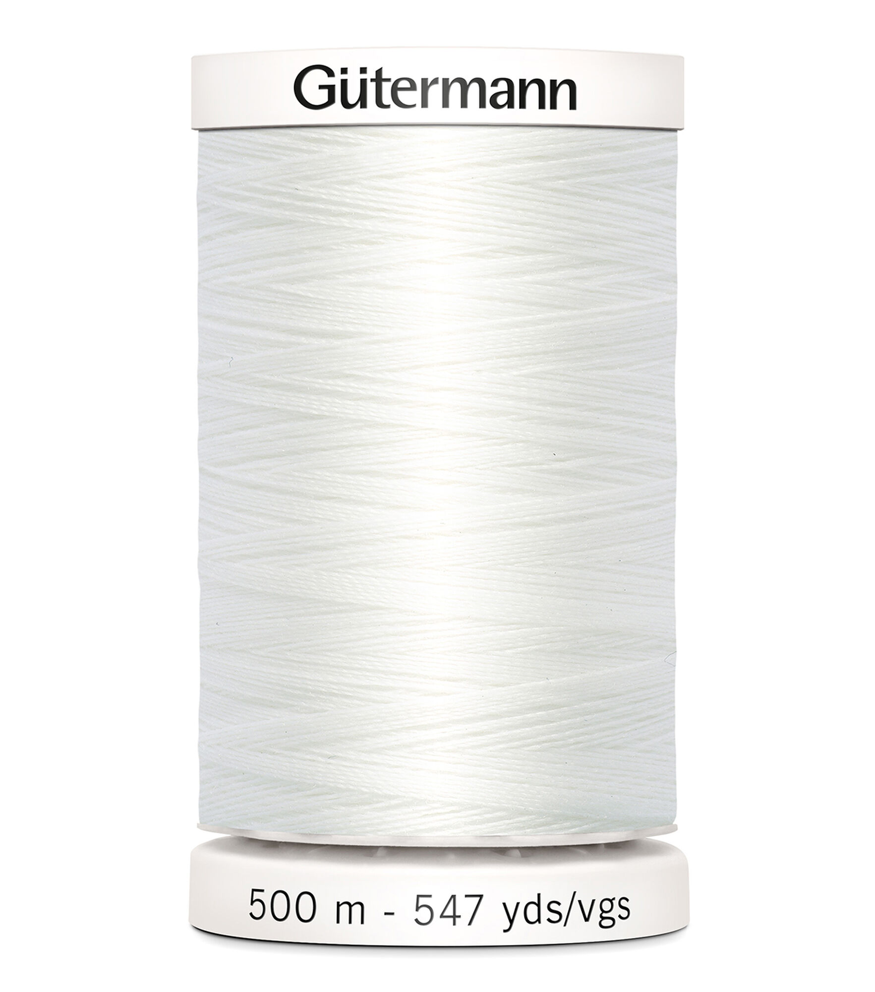 Gutermann 547yd Polyester 100wt Sew All Thread, 20 Nu White, hi-res