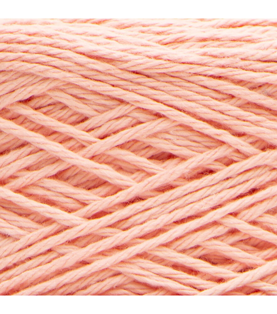 Lily Sugar'n Cream Cone 674yds Worsted Cotton Yarn, Coral Rose, swatch, image 5