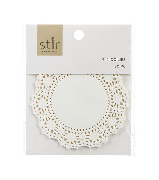 90 Pack Lace Paper Doilies Assorted Sizes White Round Paper