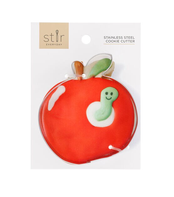 3" x 3.5" Stainless Steel Apple Cookie Cutter by STIR