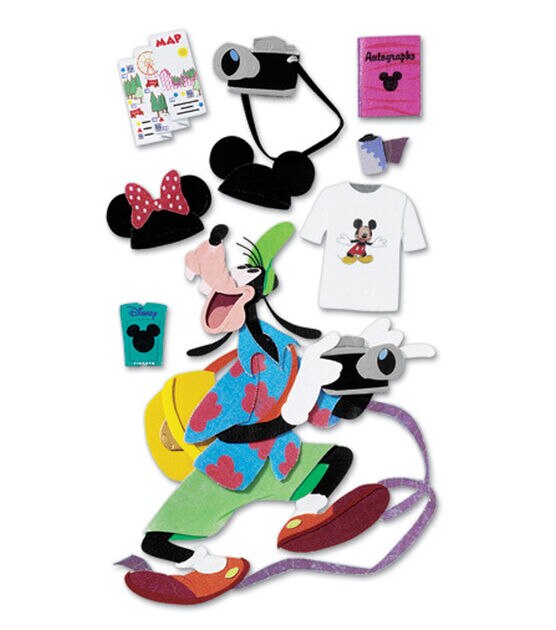 Jolee's Boutique 9 pk 3 Dimensional Stickers Tourist Goofy