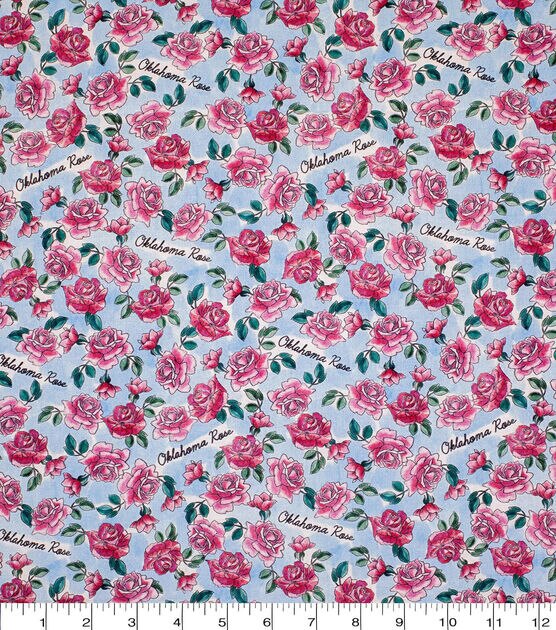 Oklahoma Cotton Fabric State Flower