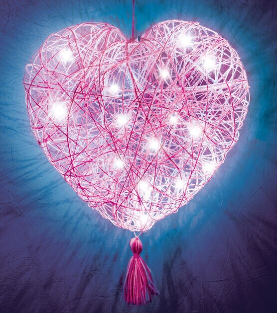 Creativity For Kids 16" String Art Heart Light Craft Kit, , hi-res, image 4