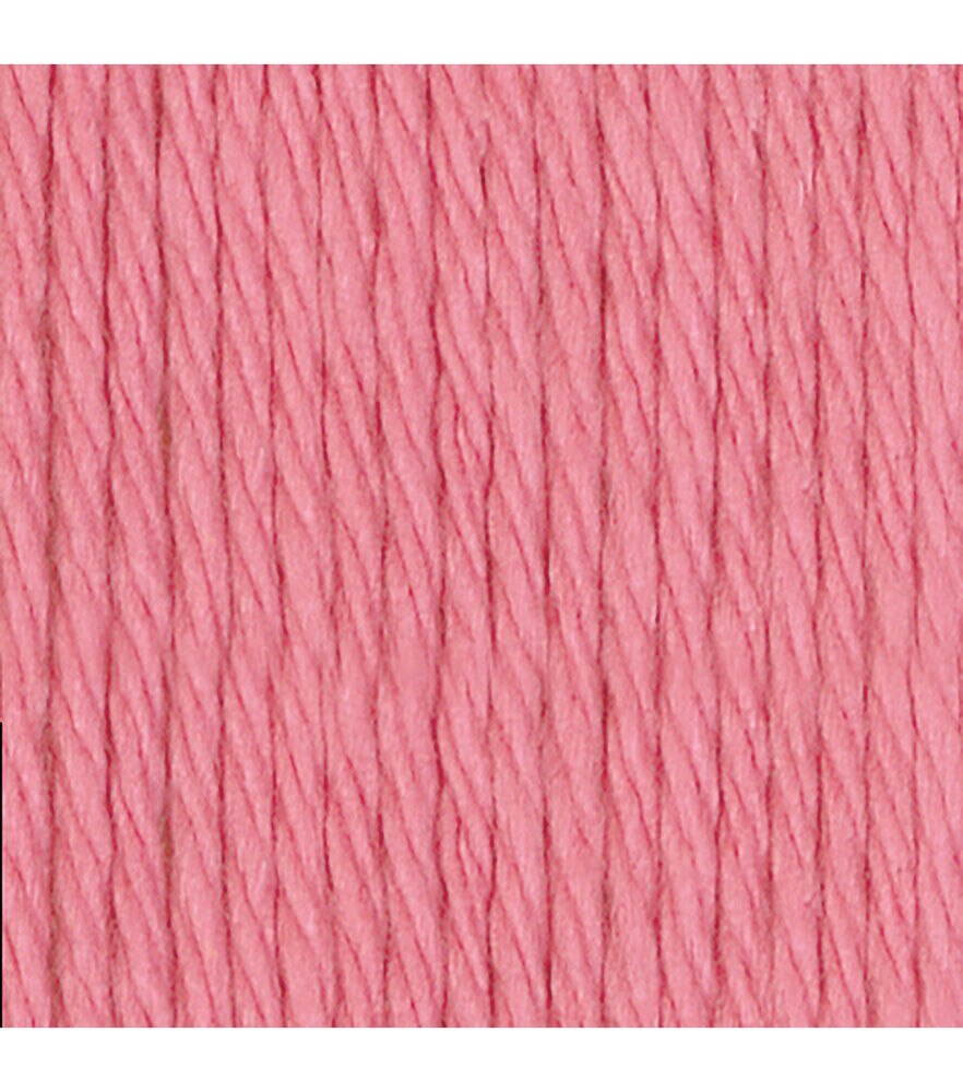 Lily Sugar'n Cream Super Size Worsted Cotton Yarn, Rose Pink, swatch, image 5