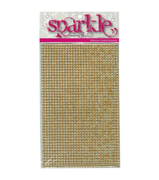 8 Gold Self-Adhesive Rhinestone Number Stickers For DIY Crafts - 6