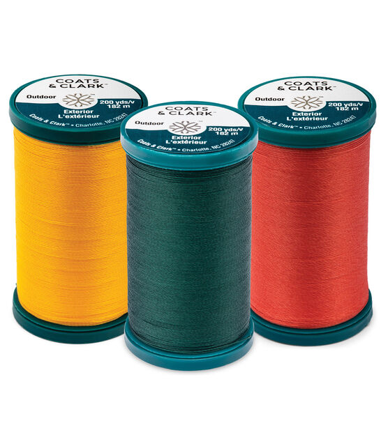 Coats & Clark 200yd Polyester 12wt Outdoor Thread, , hi-res, image 1