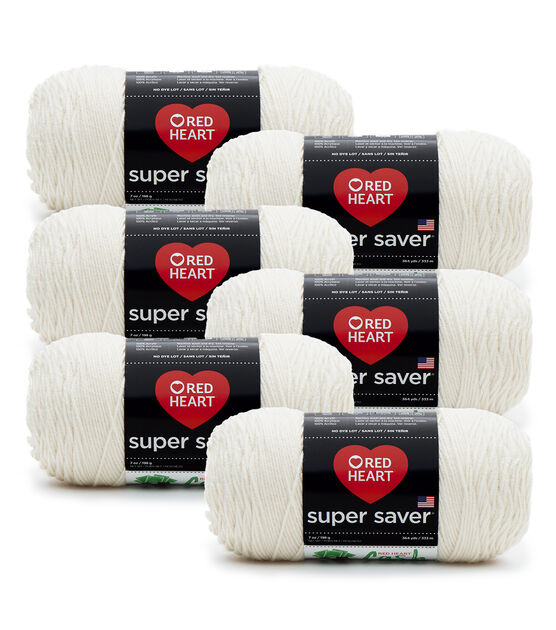 Red Heart Yarn Super Saver 0316 Soft White 7 oz