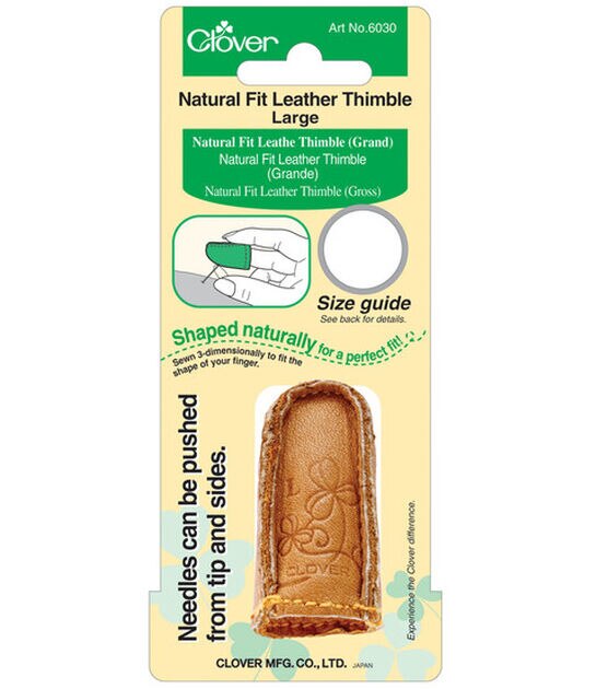 Natural Fit Leather Thimble Large