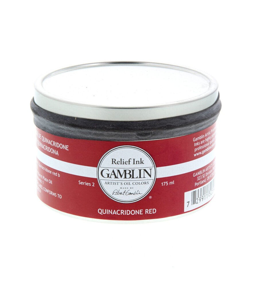 Gamblin Relief Ink 175ml, Quinacridone Red, swatch