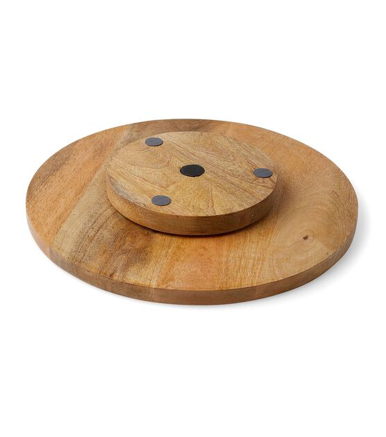 14" Spring Rick Rack Wood Lazy Susan by Place & Time, , hi-res, image 6