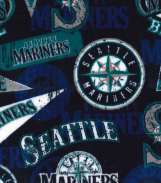 Fabric Traditions Seattle Mariners Flannel Fabric Plaid (2 Yards Min.) - Team Flannel Fabric - Fabric