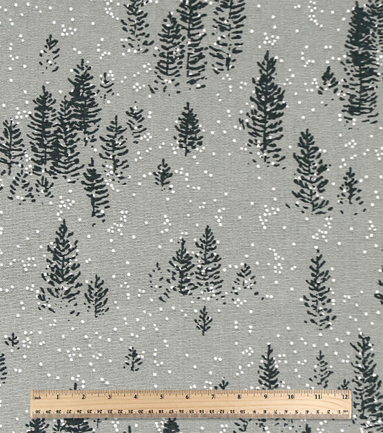 Pine Forest on Gray Christmas Cotton Fabric, , hi-res, image 3