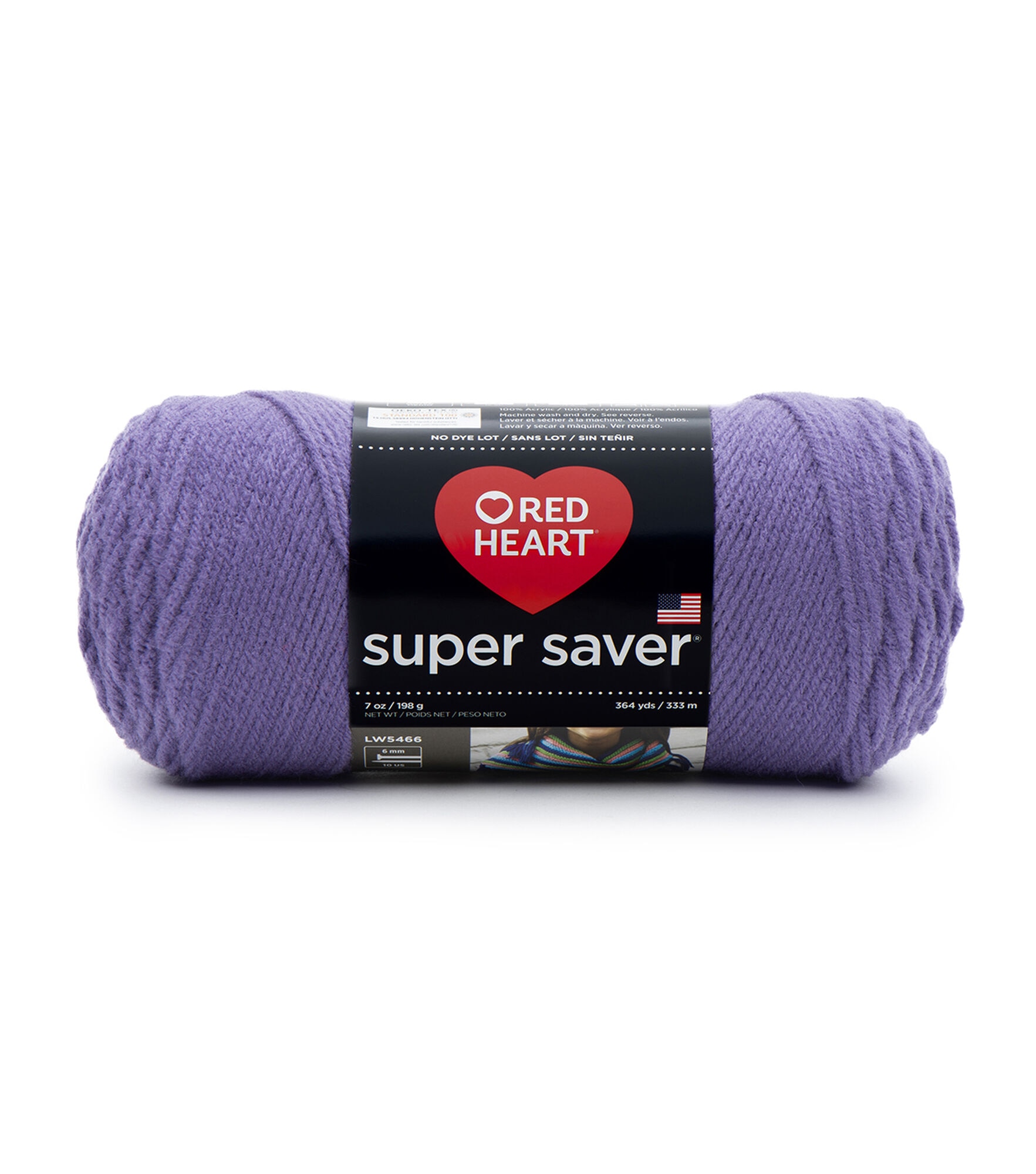 Red Heart Super Saver Worsted Acrylic Yarn, Lavender, hi-res