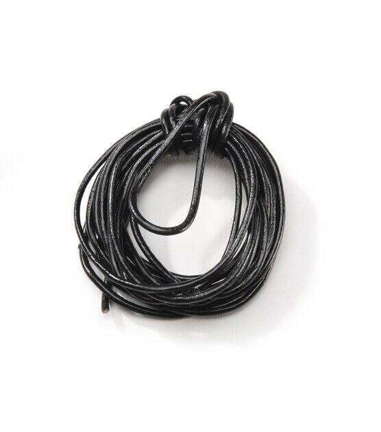 3mm Faux Suede Cord Black  Jewellery Making Supplies Ireland