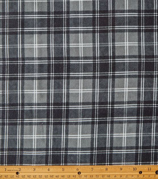 Tartan Plaid Grey Fabric