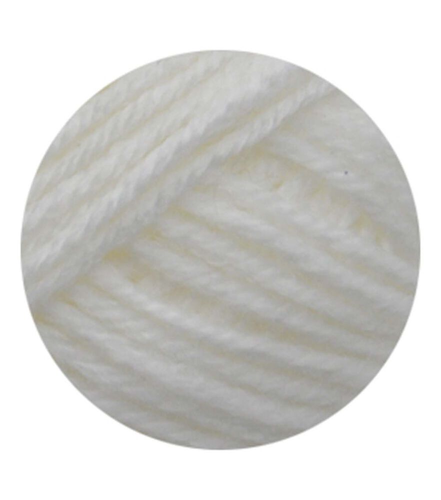 Petite 87yds Worsted Acrylic Yarn by Big Twist, Bright White, swatch, image 1