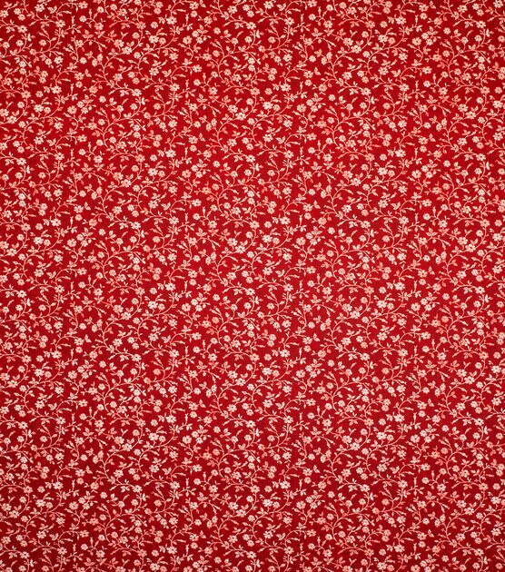 Red With White Vine Keepsake Calico Cotton Fabric | JOANN