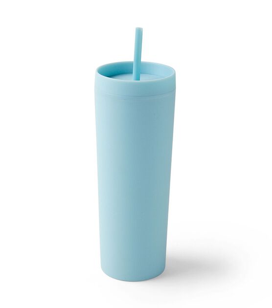 17oz Summer Skinny Tumbler With Straw by Happy, , hi-res, image 2
