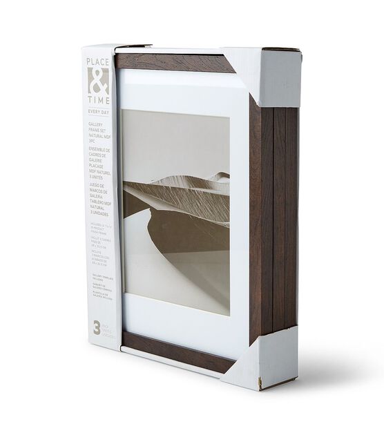 11 x 14 Matted to 8 x 10 Wood Wall Frame Midtone Woodgrain - Threshold™