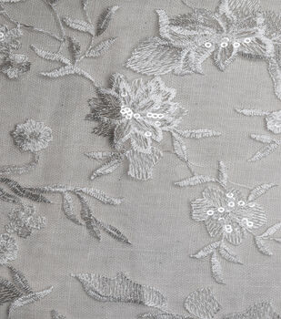 Casa Embroidered Mesh Fabric Multi Floral