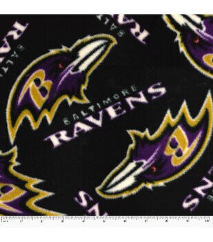 Baltimore Ravens Fleece Fabric 58” - Logo