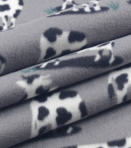 Multi Standing Cow Blizzard Fleece Fabric