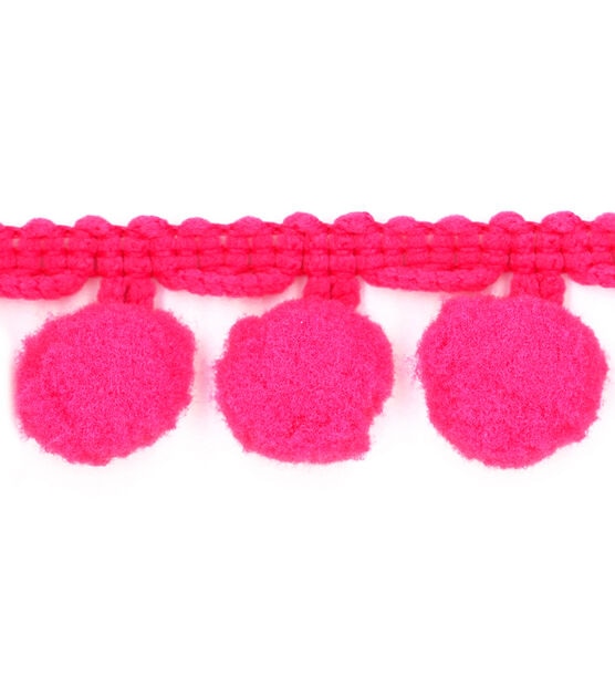 Simplicity Medium Pom Pom Trim 0.75'' Fuschia by Joann