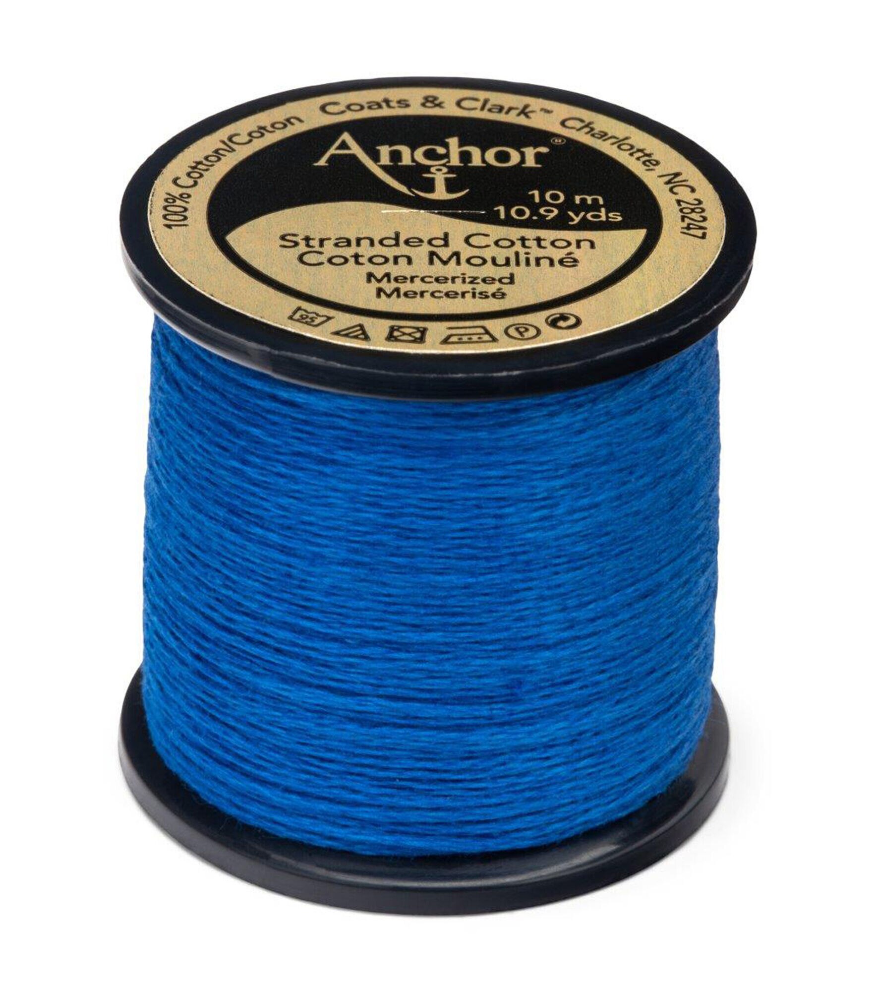 Anchor Cotton 10.9yd Blues Cotton Embroidery Floss, 132 Cobalt Blue Medium Dark, hi-res