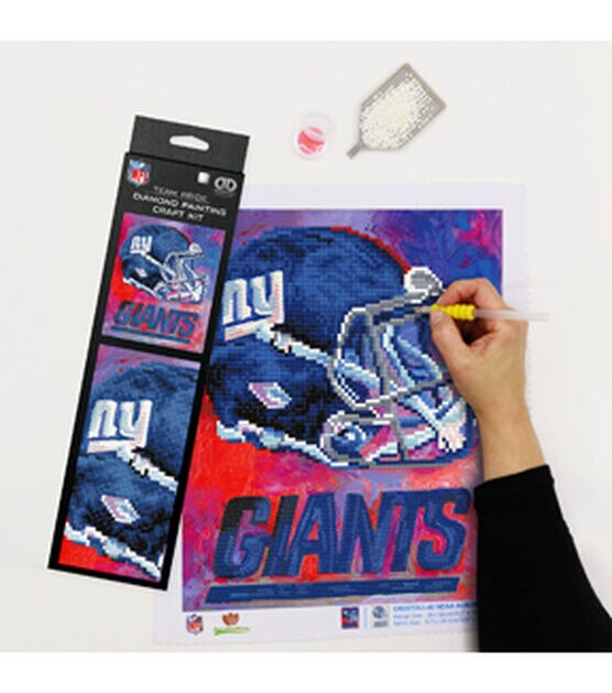 Sporticulture 10" x 12.5" NFL New York Giants Diamond Painting Kit, , hi-res, image 2