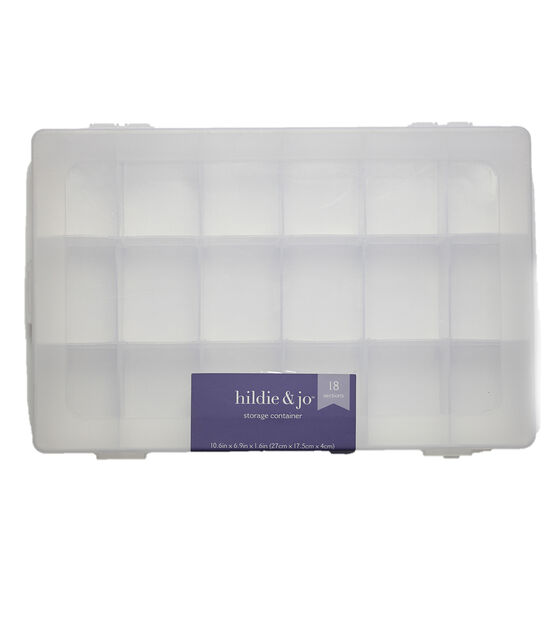 11 Clear Plastic Storage Container With 18 Compartments by hildie & jo