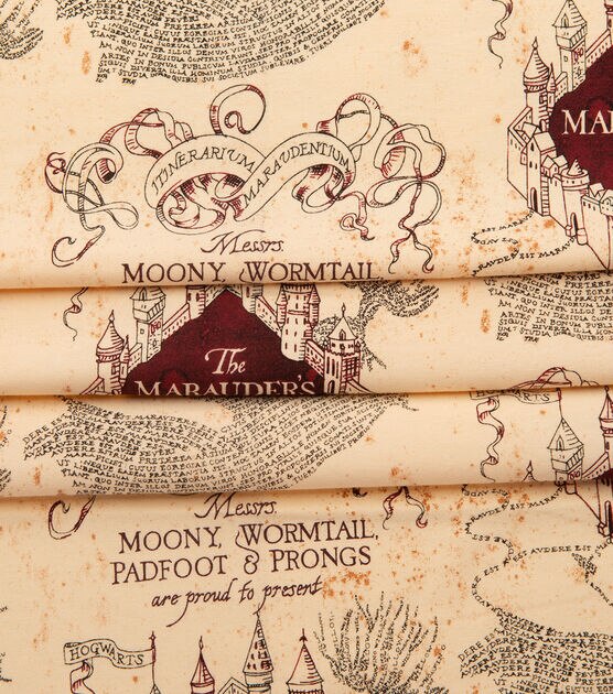 Harry Potter Knit Fabric 58'' Marauders Map JOANN