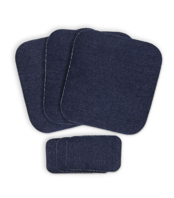 Dritz 55282 Denim Iron-On Patches Denim - 12 per Pack