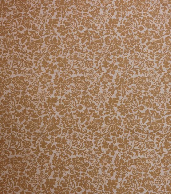 108" Tan Tonal Floral Wide Flannel Fabric