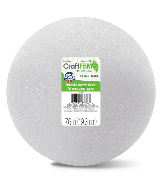 FloraCraft 8" White CraftFoM Ball