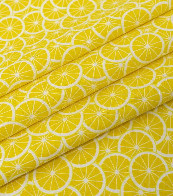 SINGER 18" x 21" Yellow Lemon Floral Cotton Quarter Bundle 5pc, , hi-res, image 14