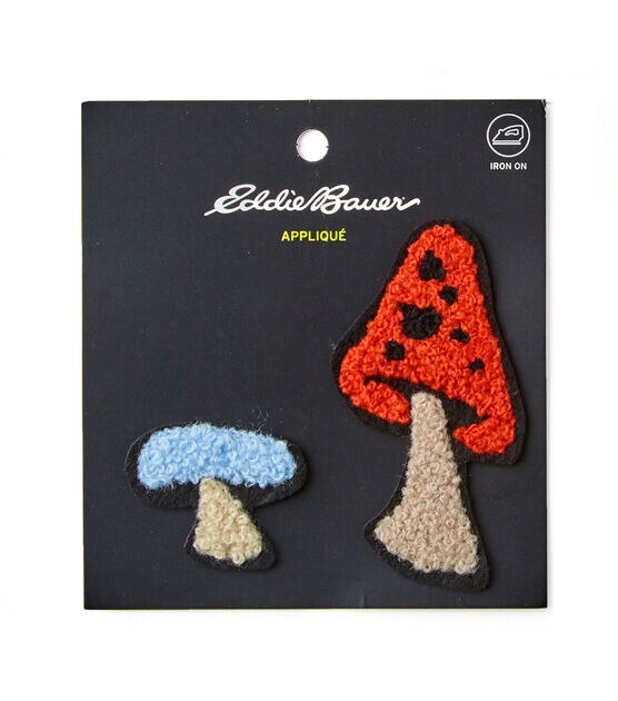 Eddie Bauer 2ct Mushroom Iron On Patches, , hi-res, image 2