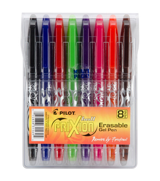 Pilot FriXion Clicker Erasable Gel Pen, Retractable, Fine 0.7 mm, Assorted  Ink and Barrel Colors, 8/Pack