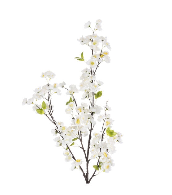 49" White Cherry Blossom Stem by Bloom Room, , hi-res, image 3