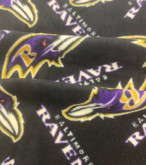 Fabric Traditions Baltimore Ravens Fleece Fabric Logo, , hi-res, image 3