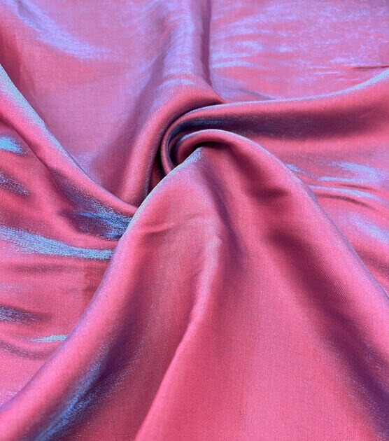 Pink Two Tone Shimmer Satin Fabric, , hi-res, image 2