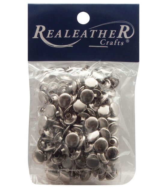 Realeather Medium Nickel Rivets