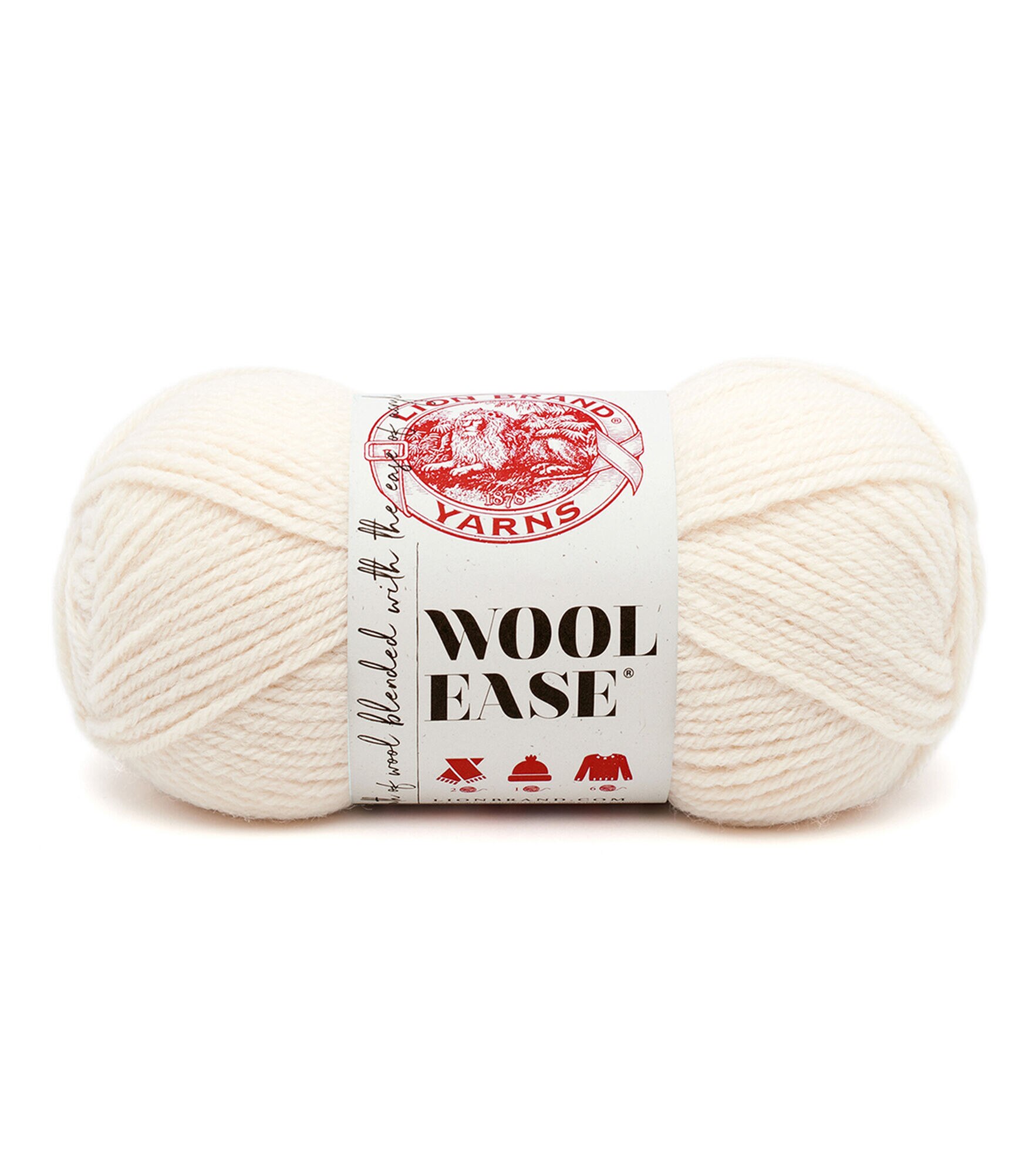  Lion Brand Wool Ease Linen 620-096 (3-Skeins - Same Dye Lot)  Worsted Medium #4 Acrylic, Wool Yarn for Crocheting and Knitting - Bundle  with 1 Artsiga Crafts Project Bag