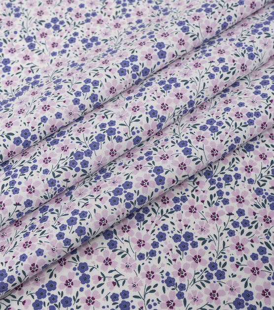 SINGER 18" x 21" Purple Floral Cotton Fabric Quarter Bundle 5pc, , hi-res, image 11