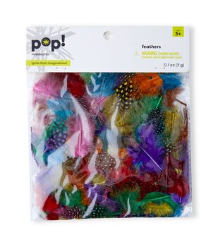 Pop! Marabou Red Feathers 0.25oz - Kids Craft Basics - Kids