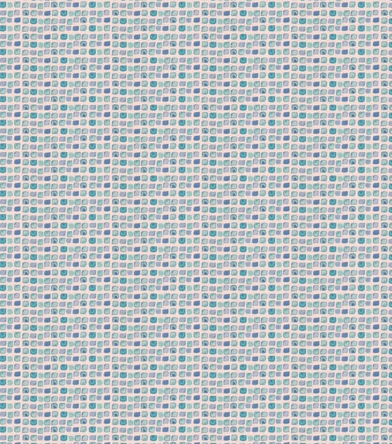 Wide Flannel Fabric Aqua Square Geo | JOANN