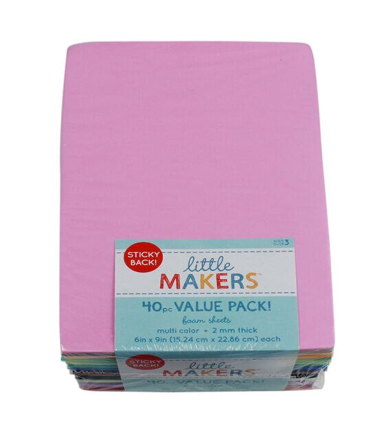 Buy Sticky Back Foam Sheets Assorted Colors, 9 x 12 (Pack of 10) at S&S  Worldwide