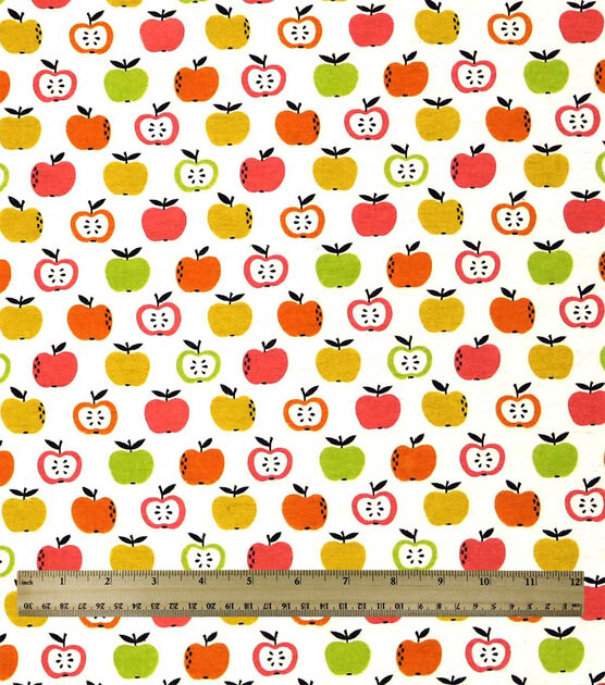 Apples On White Super Snuggle Flannel Fabric, , hi-res, image 3