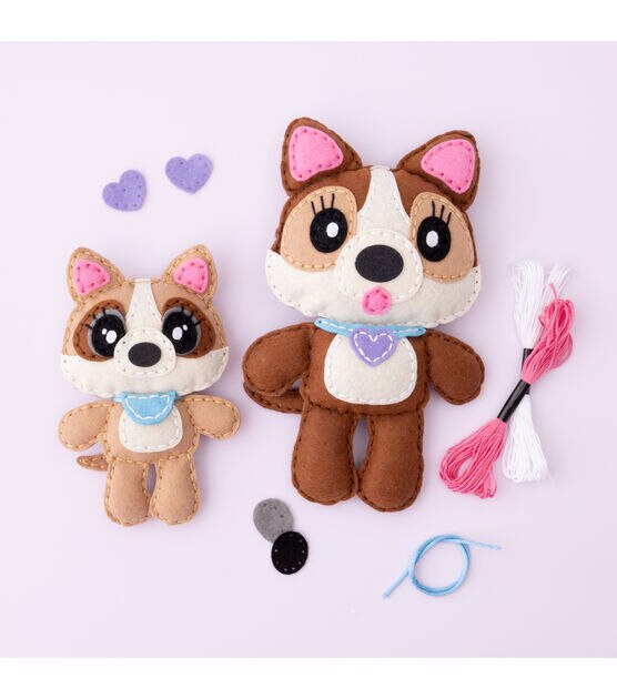 American Crafts 55pc Kids Sew Cute Dog & Puppy Softie Kit, , hi-res, image 7